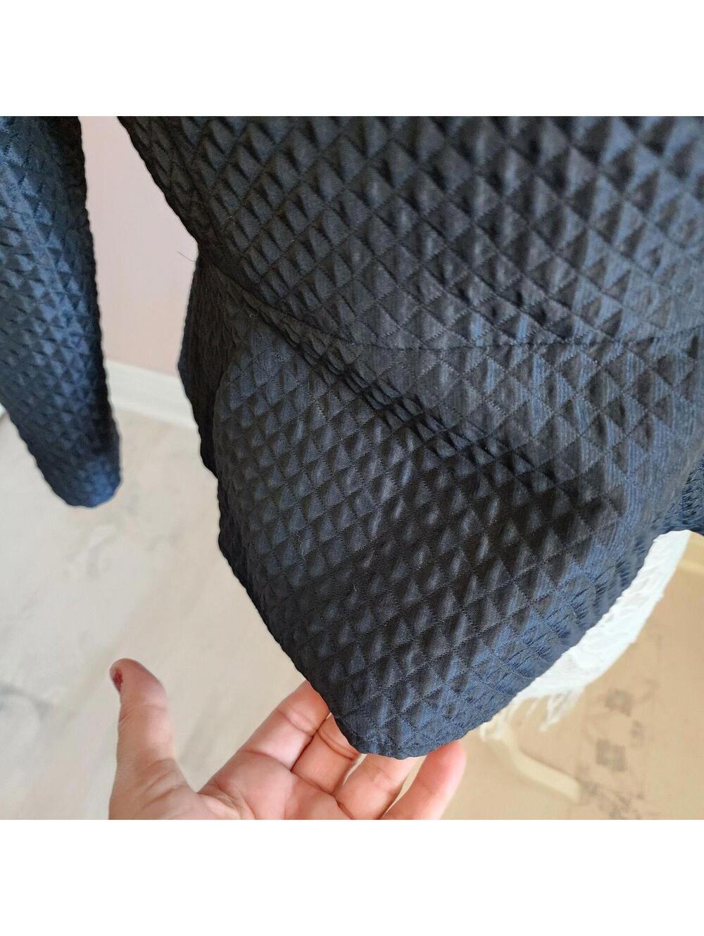 CHETTA B Sherrie Bloom Peter Noviello Black Quilted Jacket – Women’s 10 - Picture 5 of 9